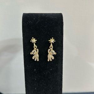Cute Teddy Bear drop pierced earrings